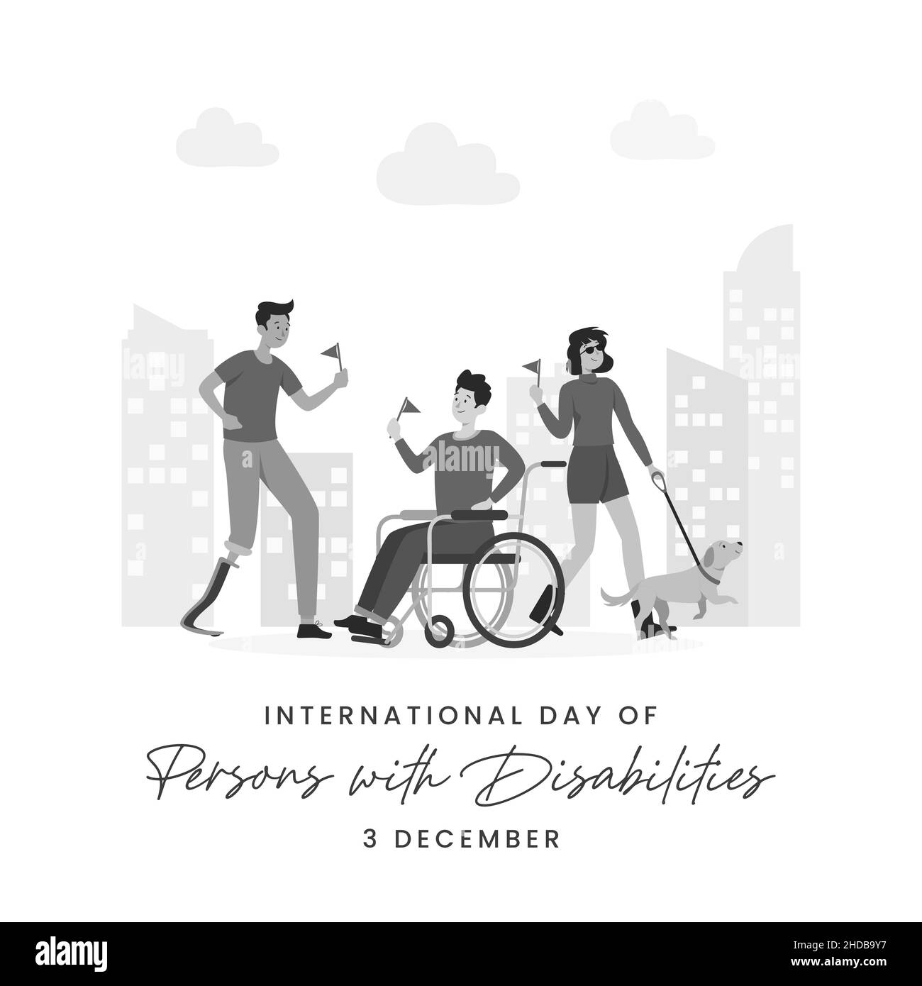 International day of persons with disabilities. December 3. Stock Vector