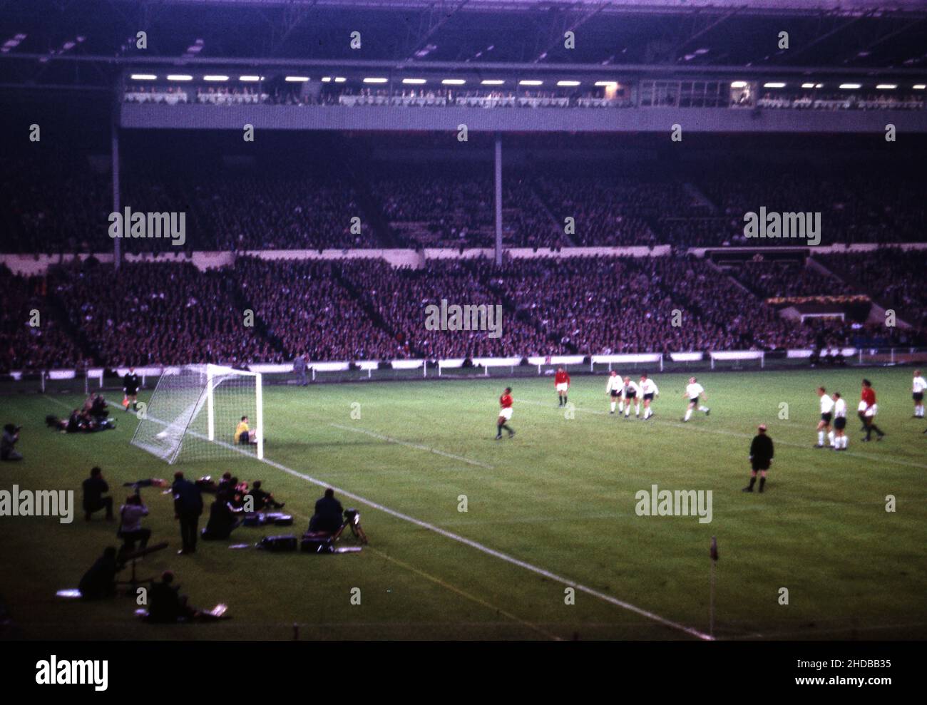 World Cup Finals 1966 Fan Amateur Photos from the stands 26 July 1966 Semi Final  England versus Portugal  Eusabio scores a penalty for Portugal  in the 83rd minute.  Photo by Tony Henshaw Archive Stock Photo