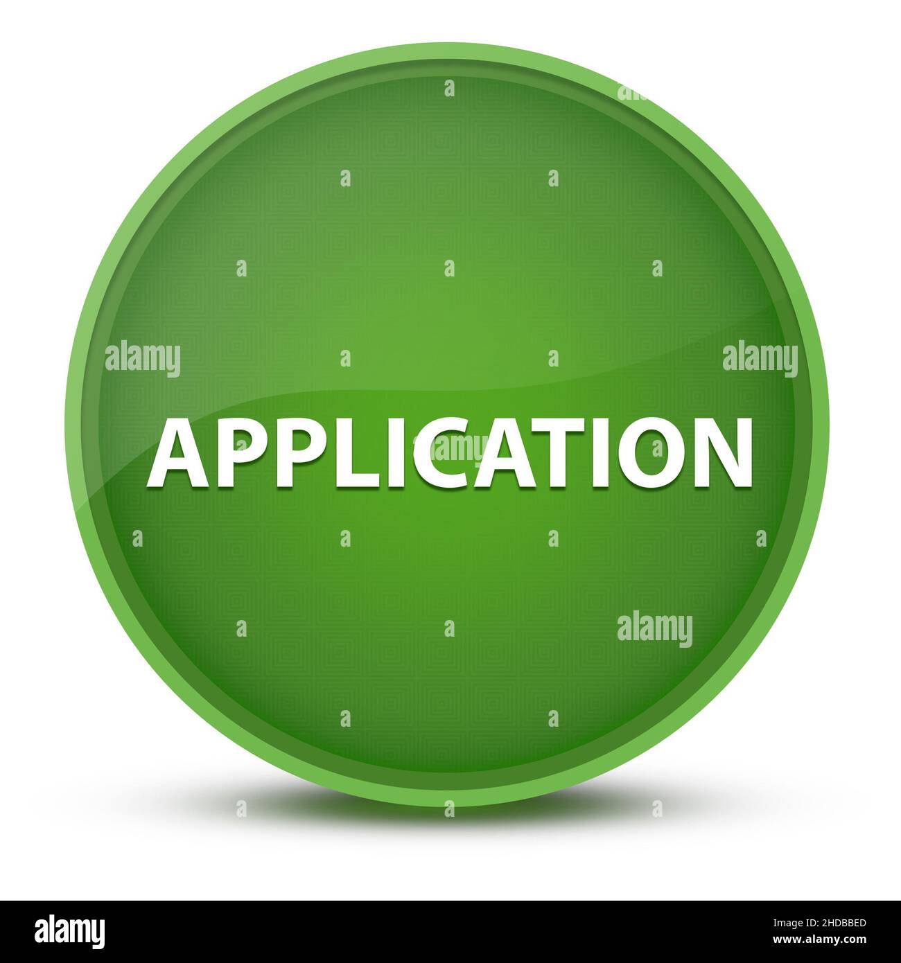 Application luxurious glossy green round button abstract illustration ...