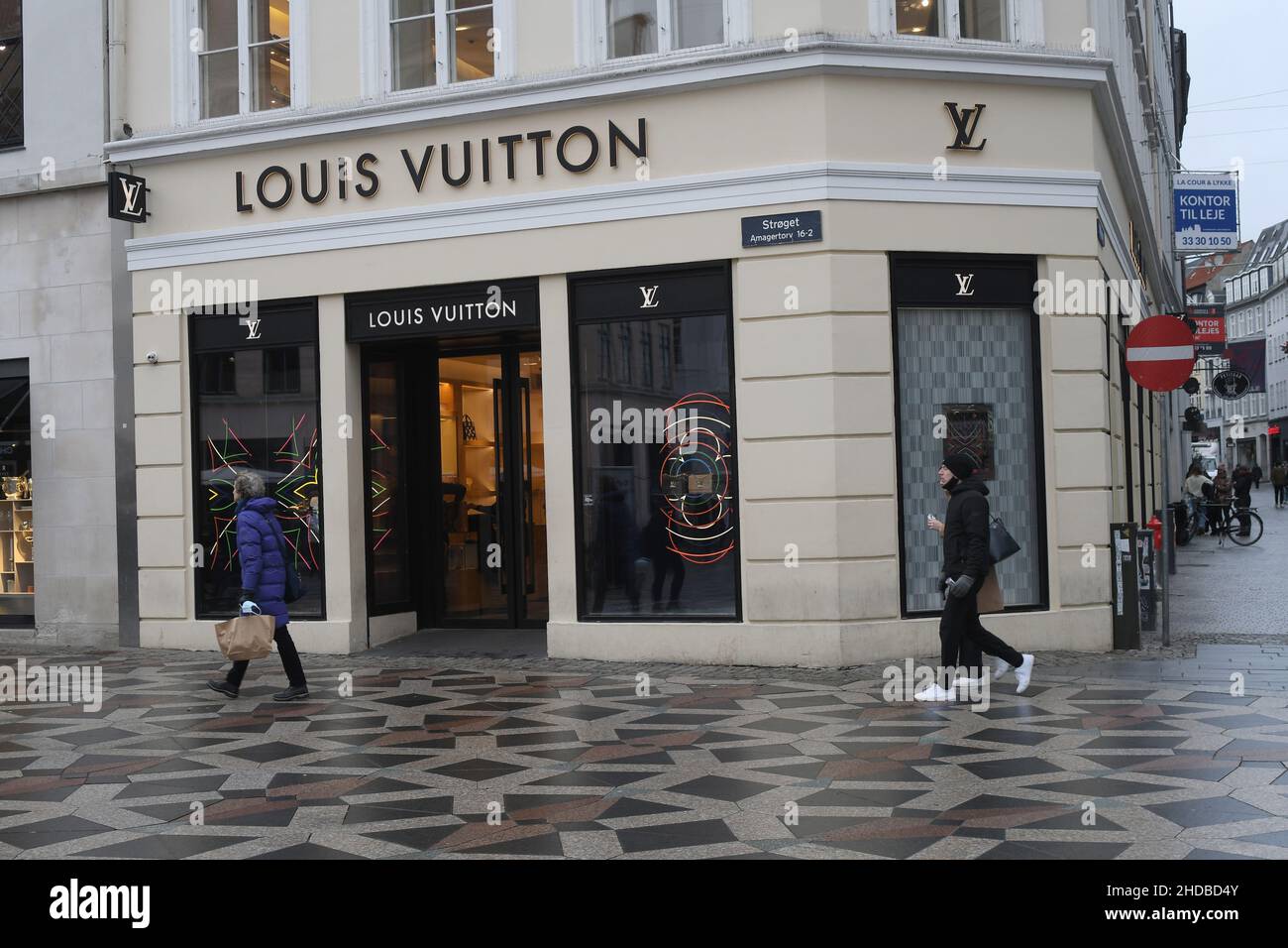 Copenhagen/Denmark./24 Januarey 20221/ Louis Vuitton store on stroeget and  kobmagegade in danish capital.. (Photo..Francis Dean/Dean Pictures Stock  Photo - Alamy