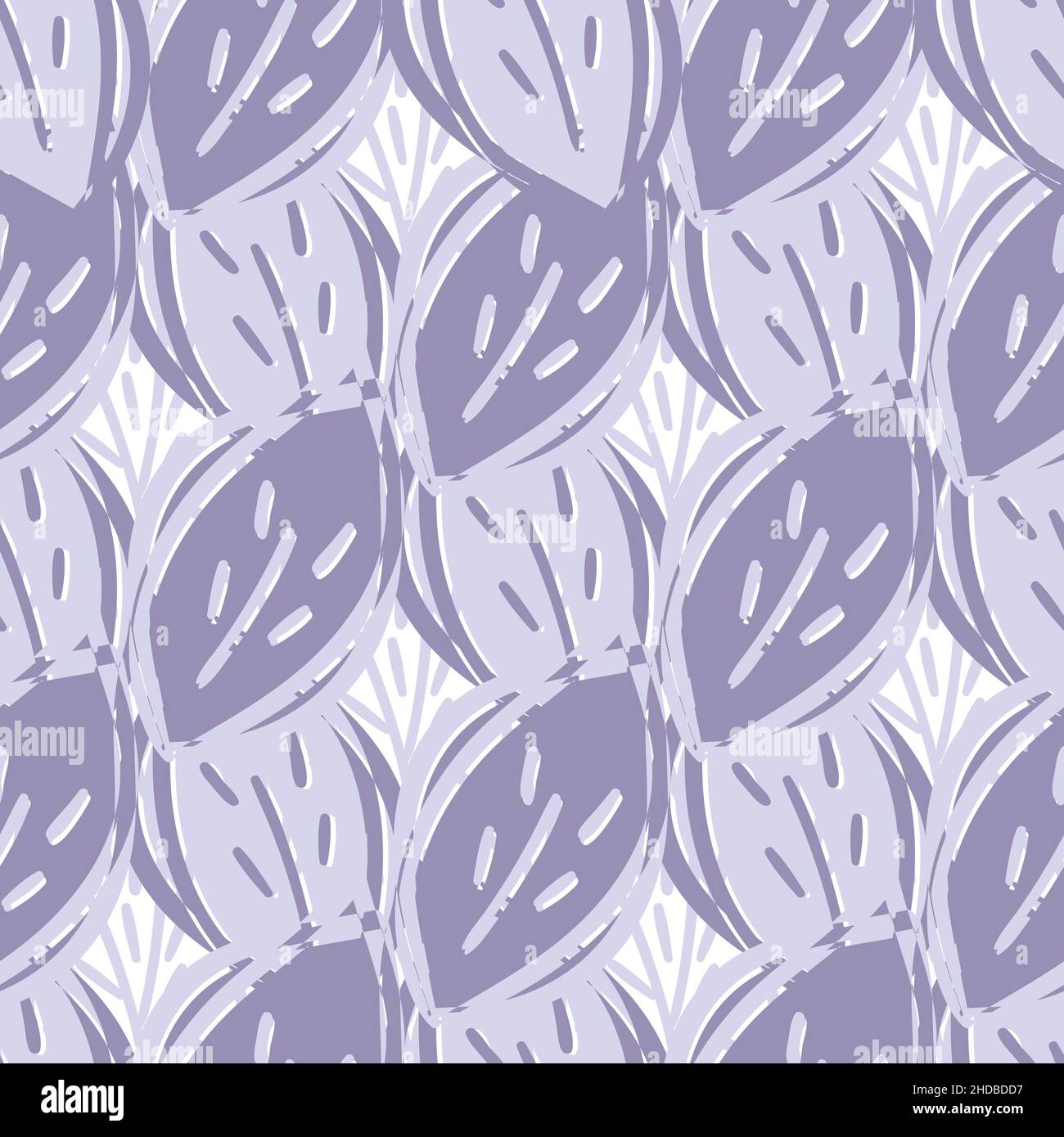Modern abstract faux mono print leaves vector background. Seamless ...