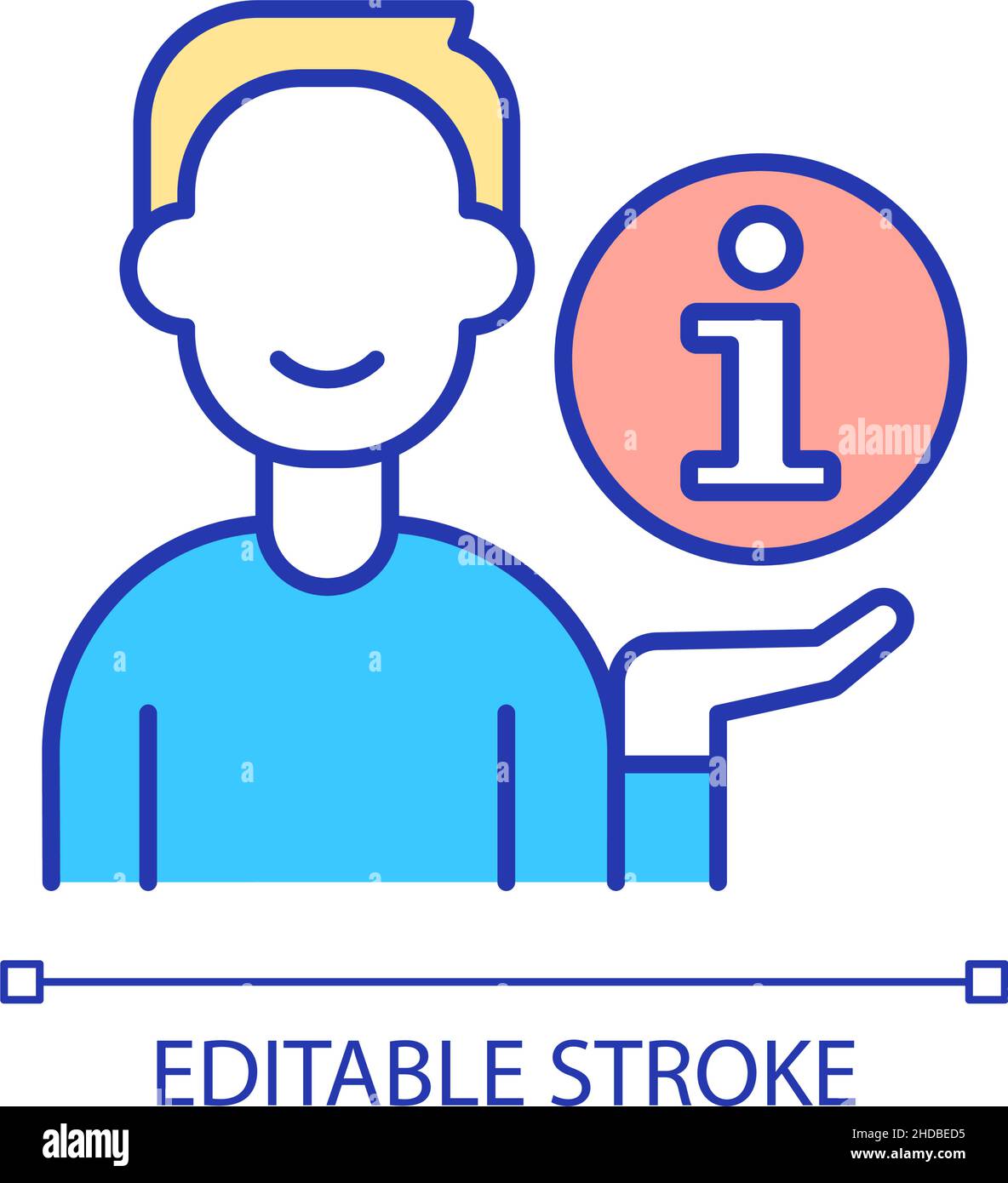 Consultant RGB color icon Stock Vector