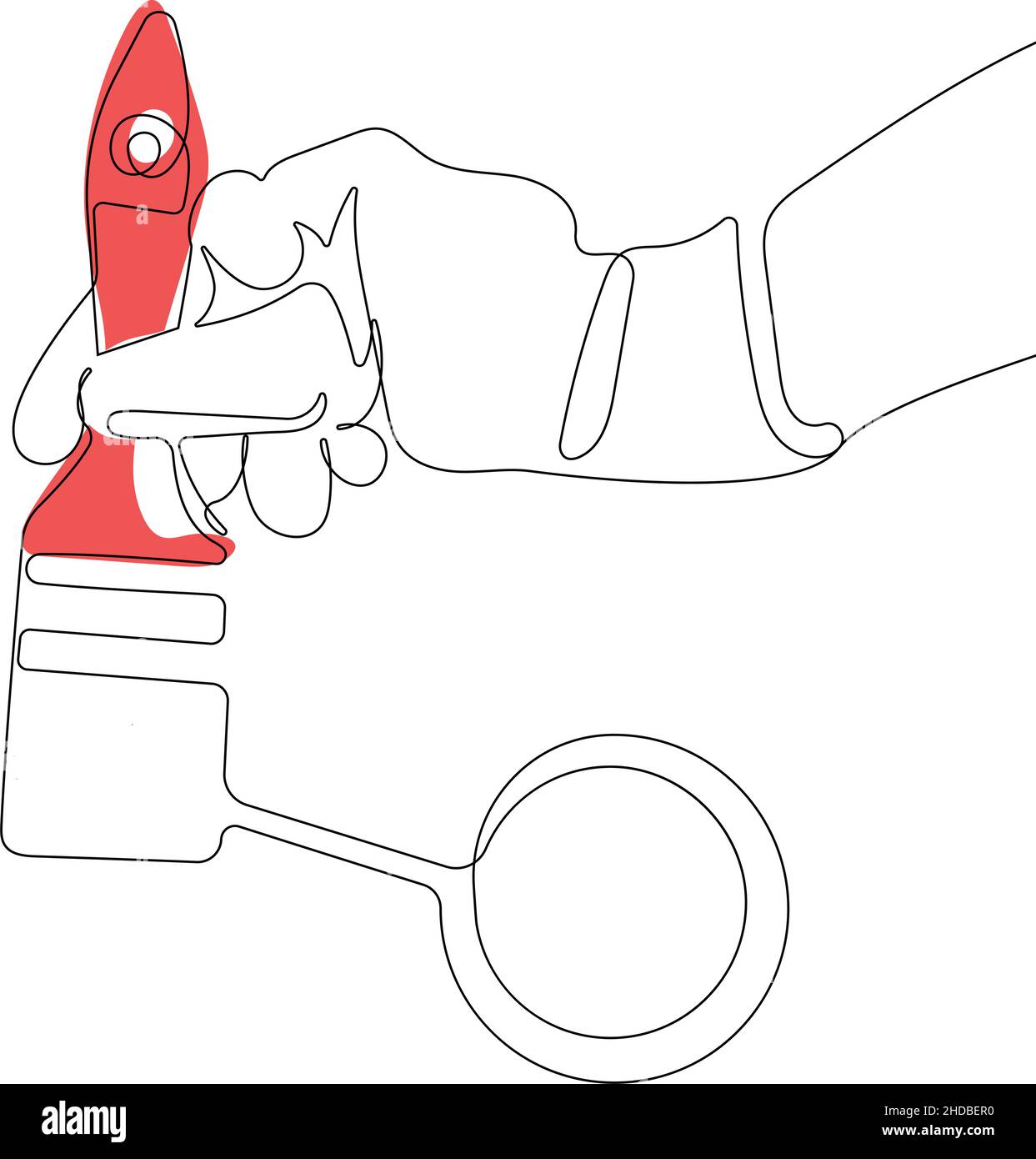 Painter wearing gloves painting wall using roller Stock Vector Image