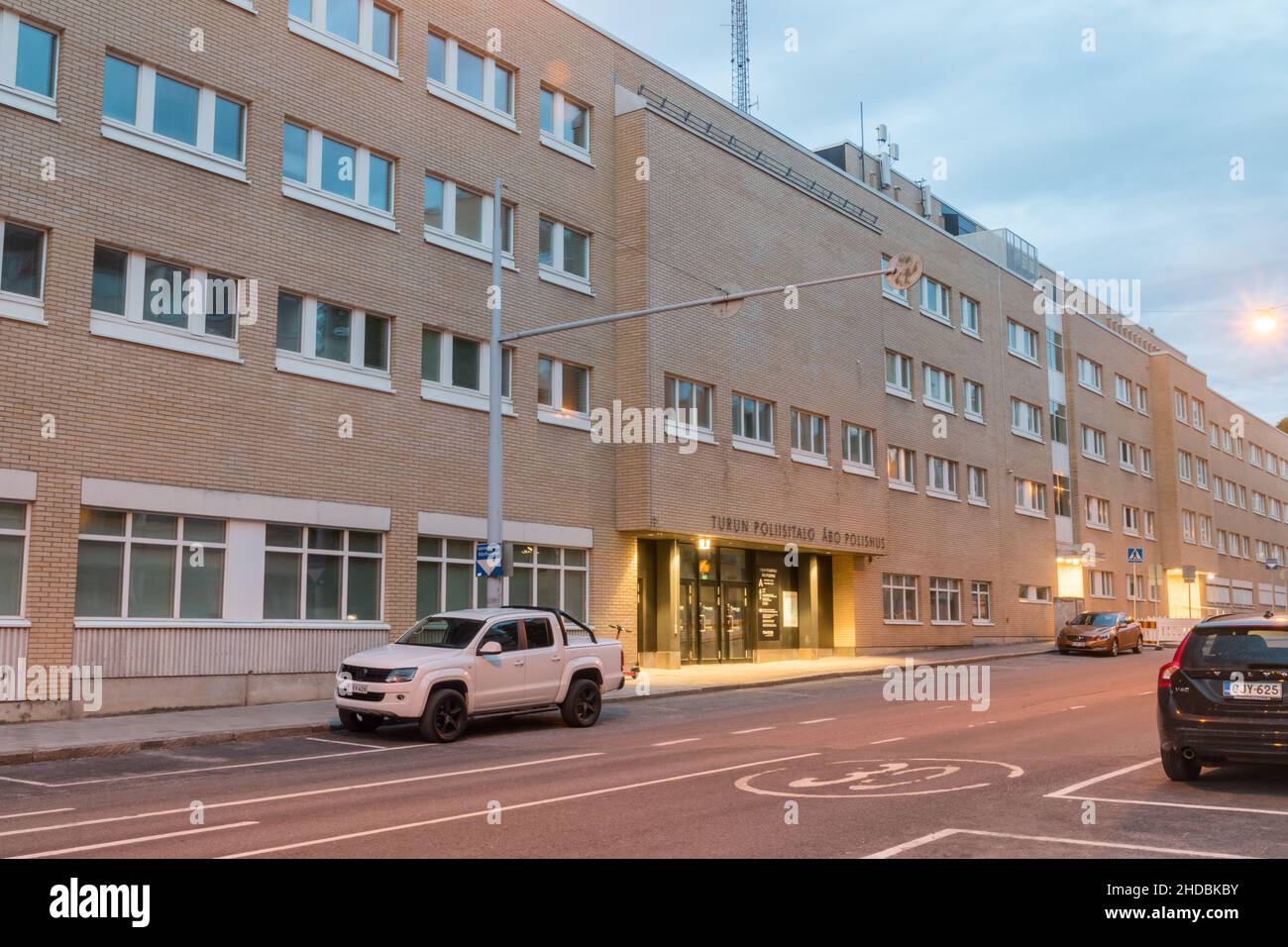 Turku, Finland - August 5, 2021: Turku Central Police Station, Southwestern Finland Police Department. Stock Photo