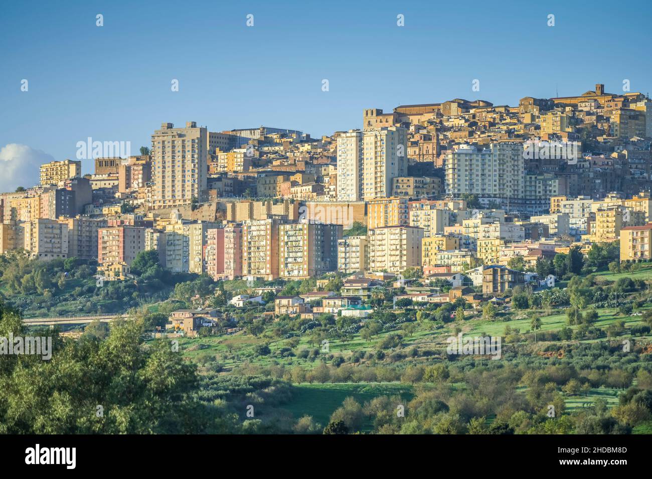 Stadtpanorama, Agrigent, Sizilien, Italien Stock Photo