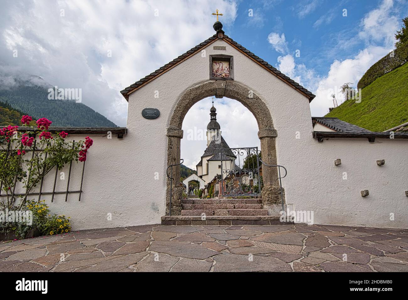 Beautiful church in the alpine landscape in Bavaria Stock Photo - Alamy