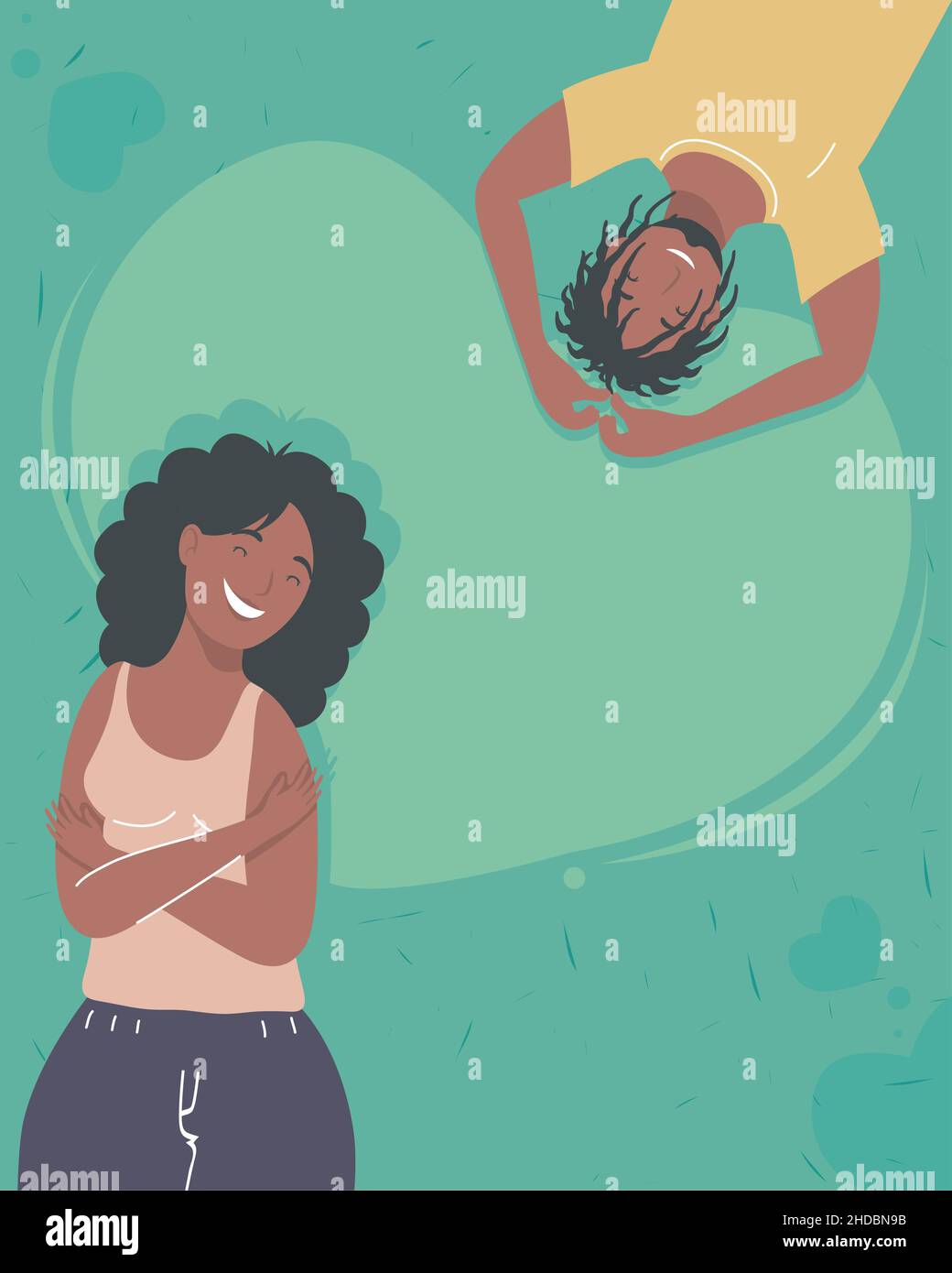 afro young lovers couple characters Stock Vector Image & Art - Alamy