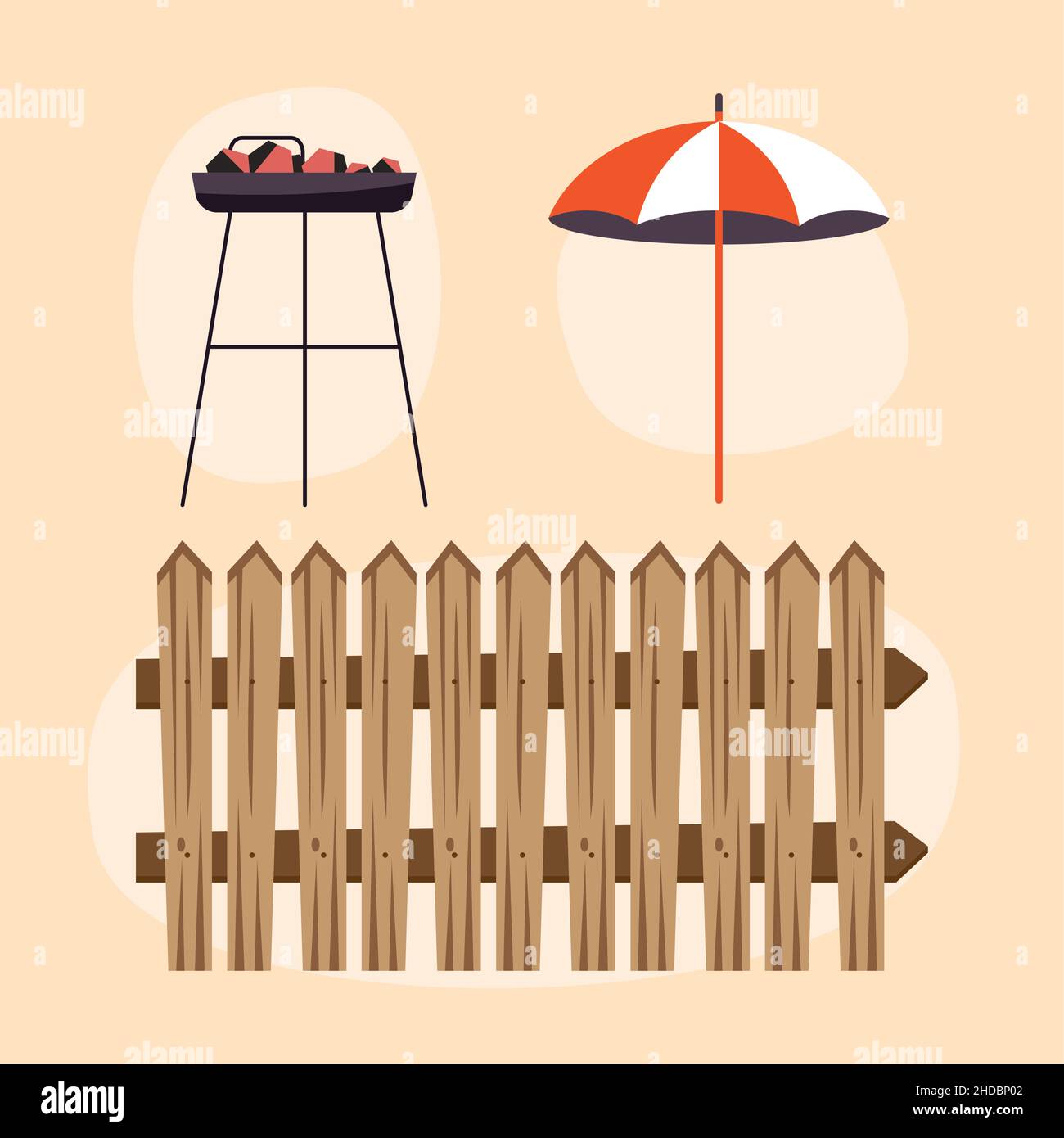 three bbq party set icons Stock Vector Image & Art - Alamy