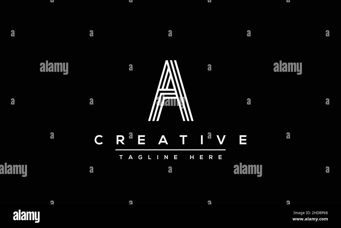 Unique modern minimalist creative letter A logo design. Vector icon ...