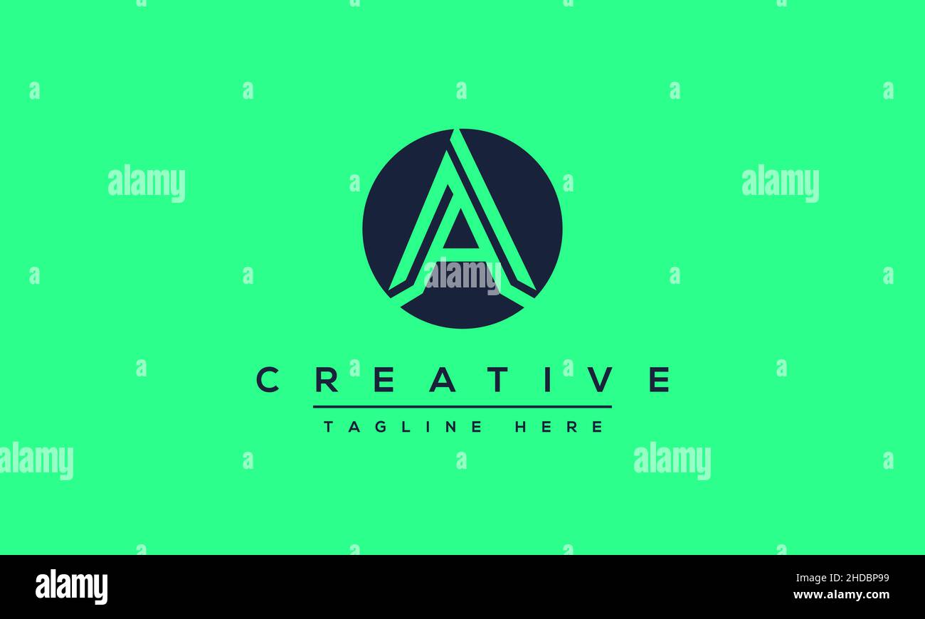 Unique modern minimalist creative letter A logo design. Vector icon ...
