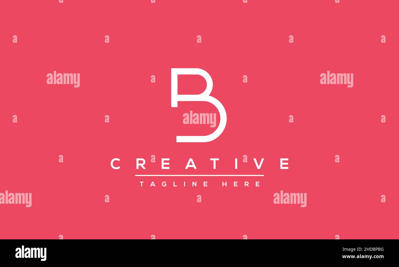 Modern abstract letter B logo design. Minimal B initial based icon. Initial BB vector Stock Vector