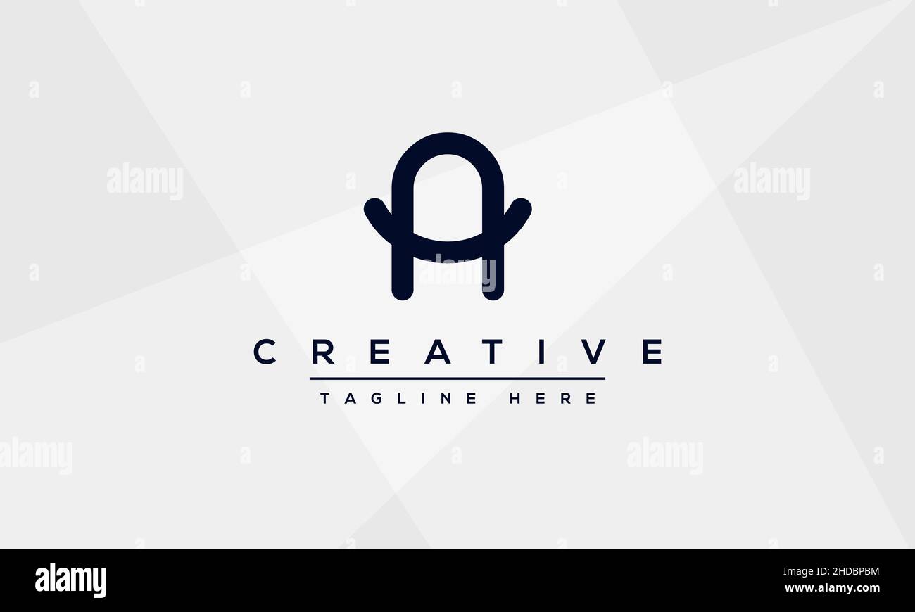 Unique modern minimalist creative letter A logo design. Vector icon template Stock Vector
