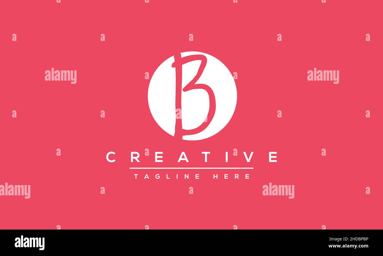 Modern abstract letter B logo design. Minimal B initial based icon. Initial BB vector Stock Vector
