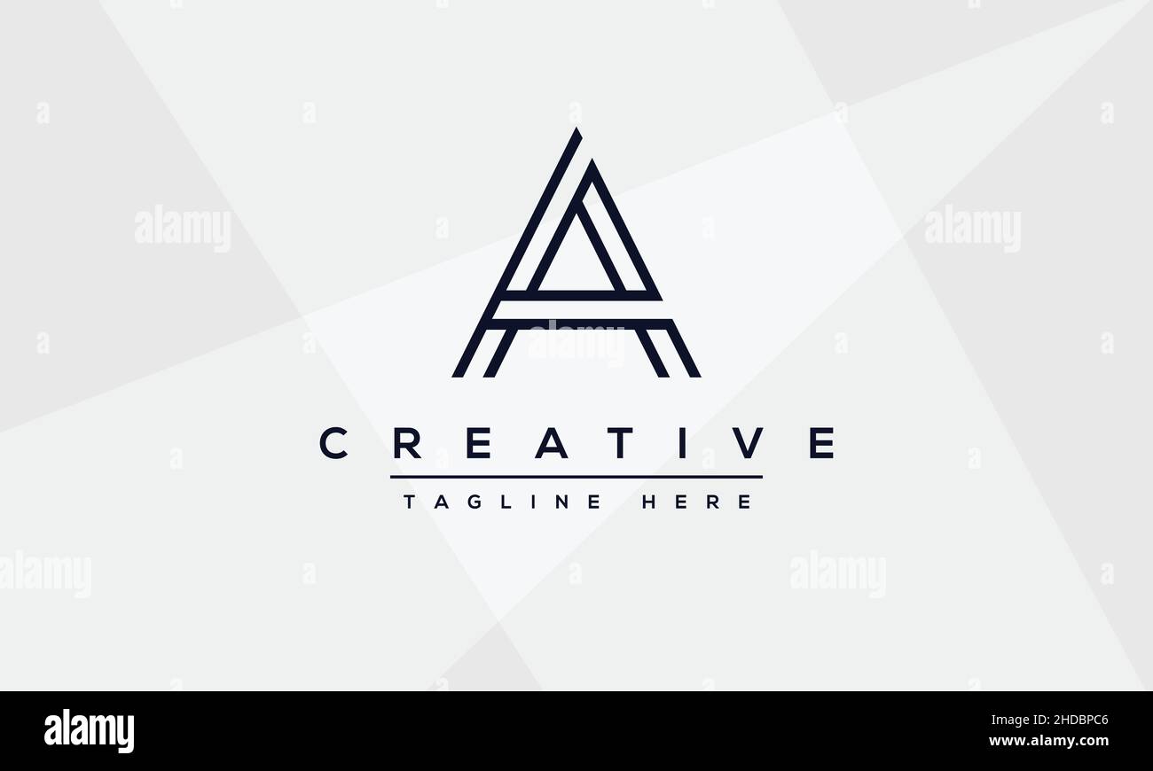 Unique modern minimalist creative letter A logo design. Vector icon ...