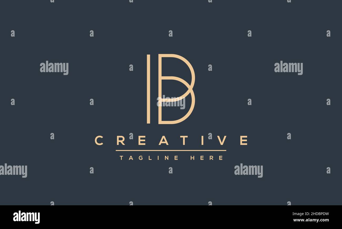 Modern abstract letter B logo design. Minimal B initial based icon. Initial BB vector Stock Vector