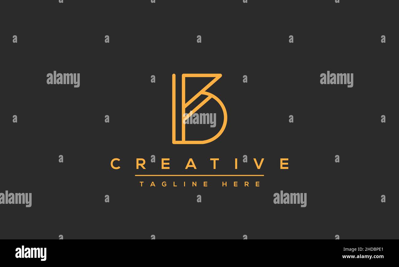 Modern abstract letter B logo design. Minimal B initial based icon. Initial BB vector Stock Vector