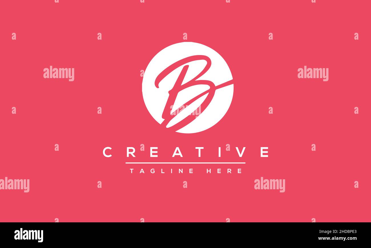 Modern abstract letter B logo design. Minimal B initial based icon. Initial BB vector Stock Vector