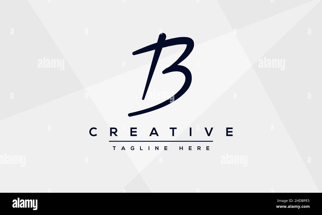 Modern abstract letter B logo design. Minimal B initial based icon. Initial BB vector Stock Vector