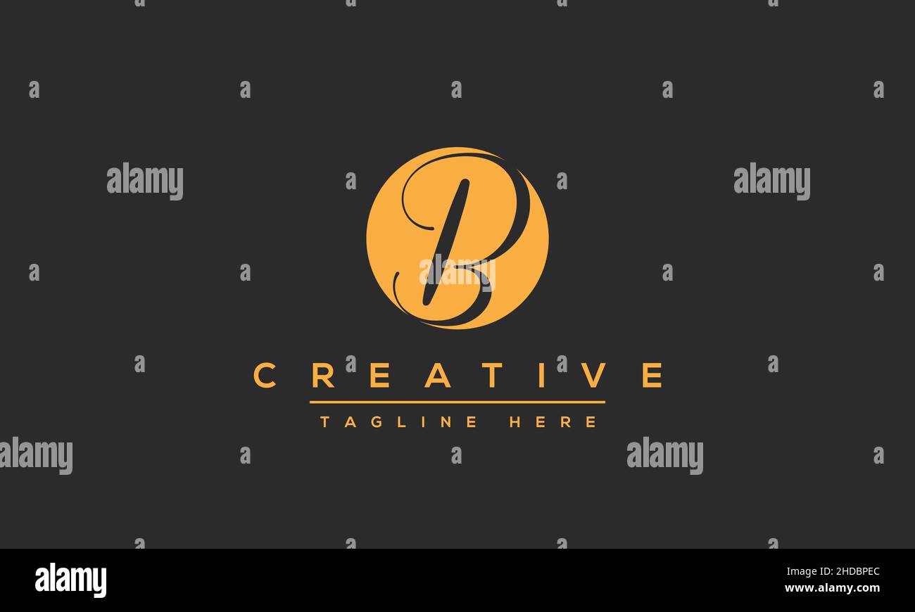 Modern abstract letter B logo design. Minimal B initial based icon. Initial BB vector Stock Vector
