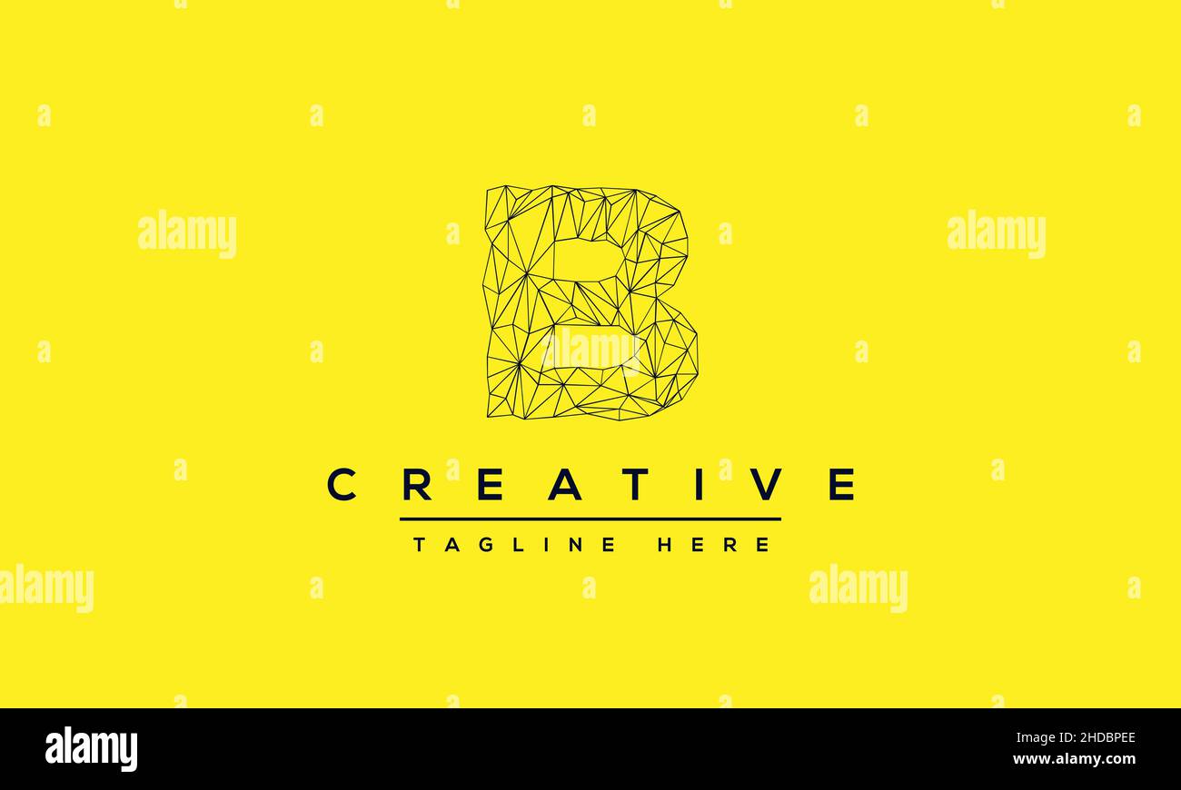 Modern abstract letter B logo design. Minimal B initial based icon. Initial BB vector Stock Vector