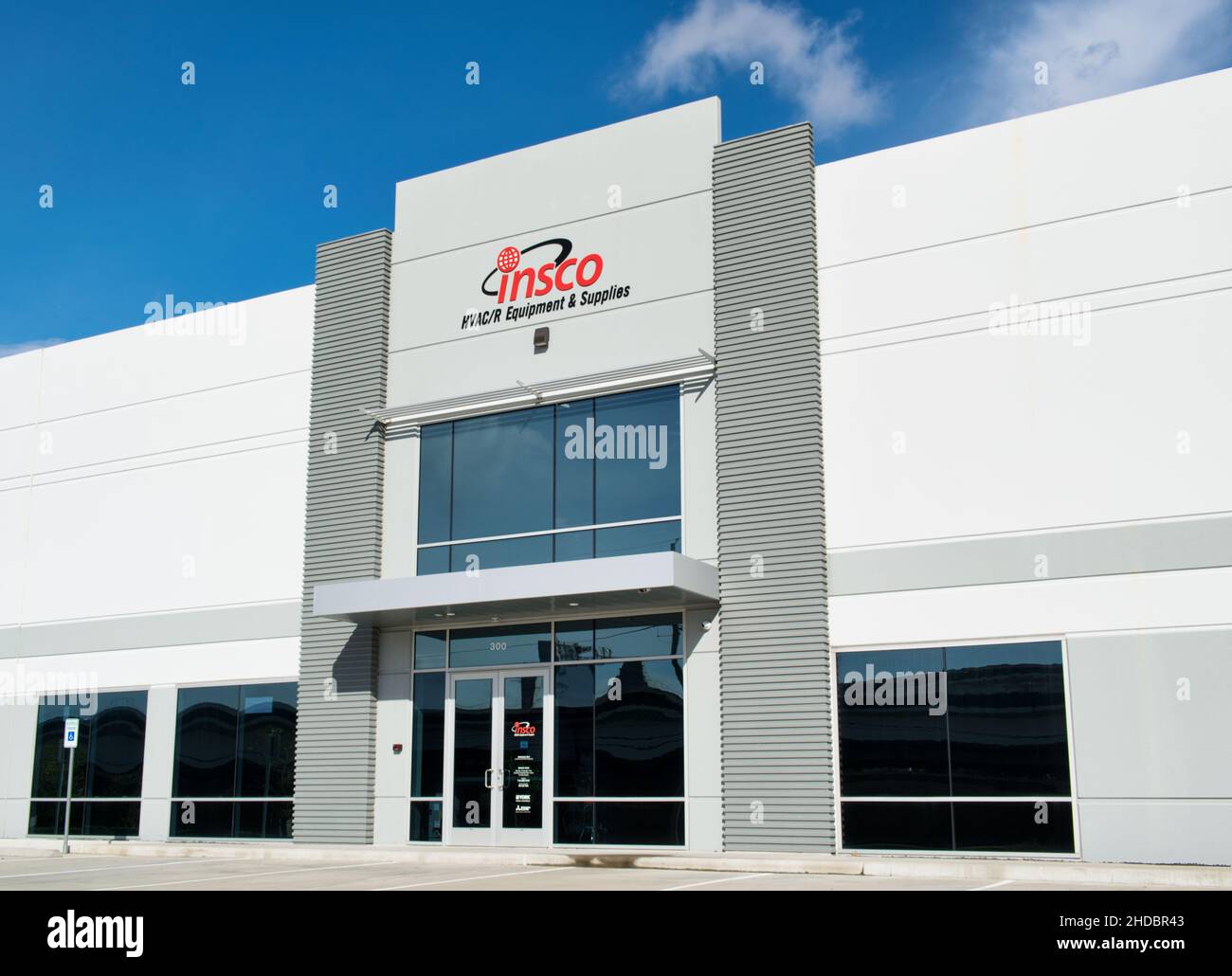 Houston, Texas USA 12052021 Insco office building exterior and