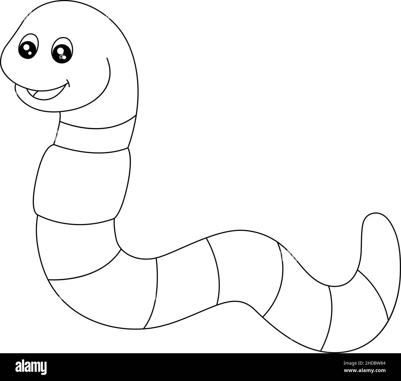 worm coloring pages