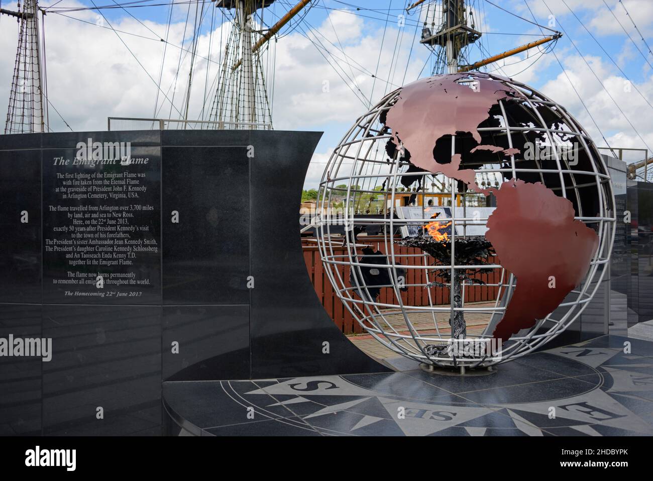 Flamme der Auswanderer , New Ross,  Irland, Großbritannien Stock Photo