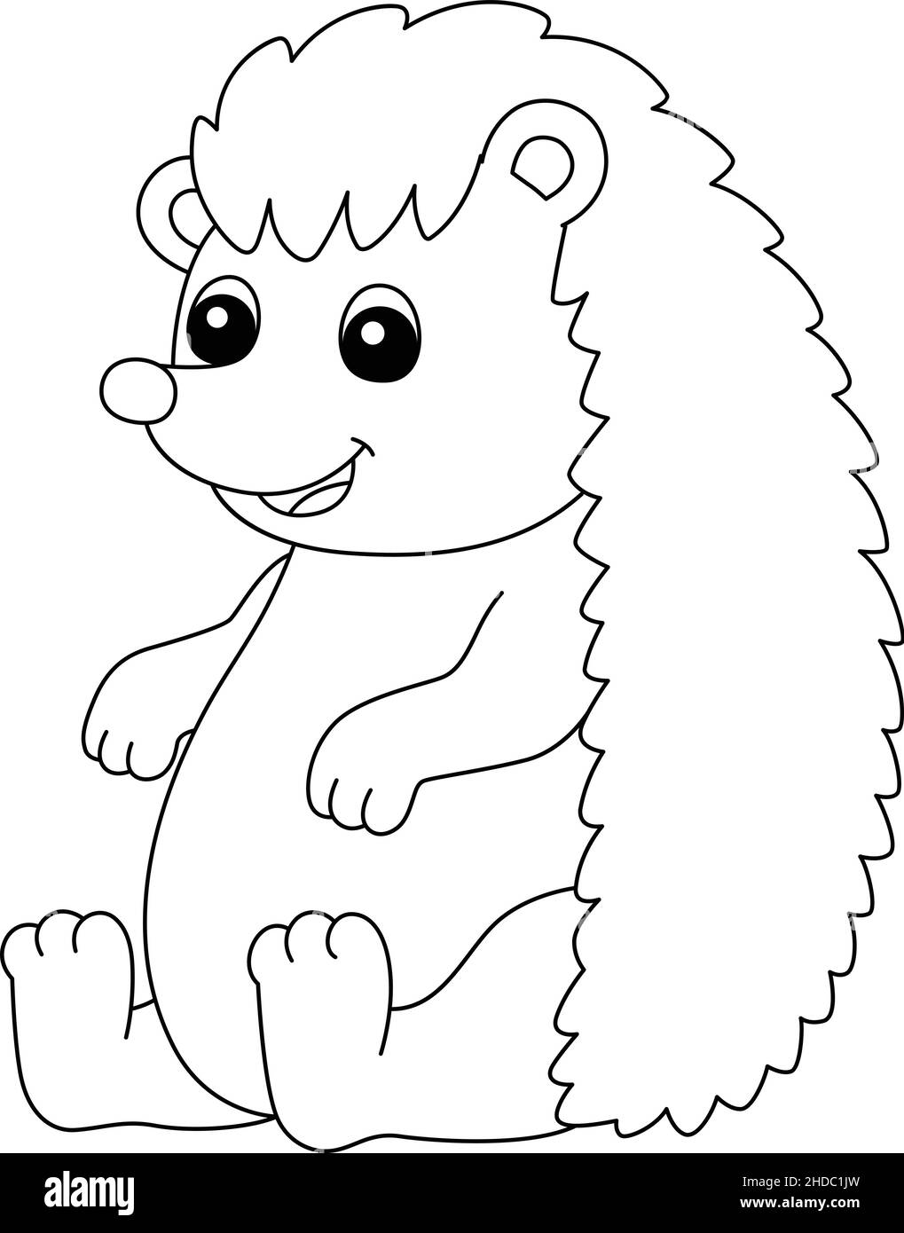 Hedgehog Coloring Page Isolated for Kids Stock Vector Image & Art - Alamy