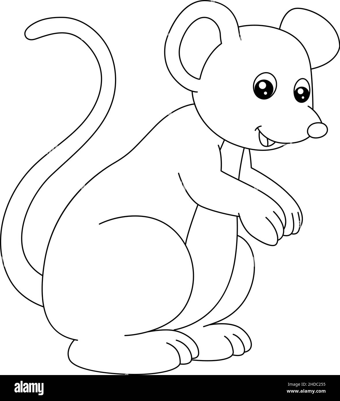 Cute Mouse Coloring Page
