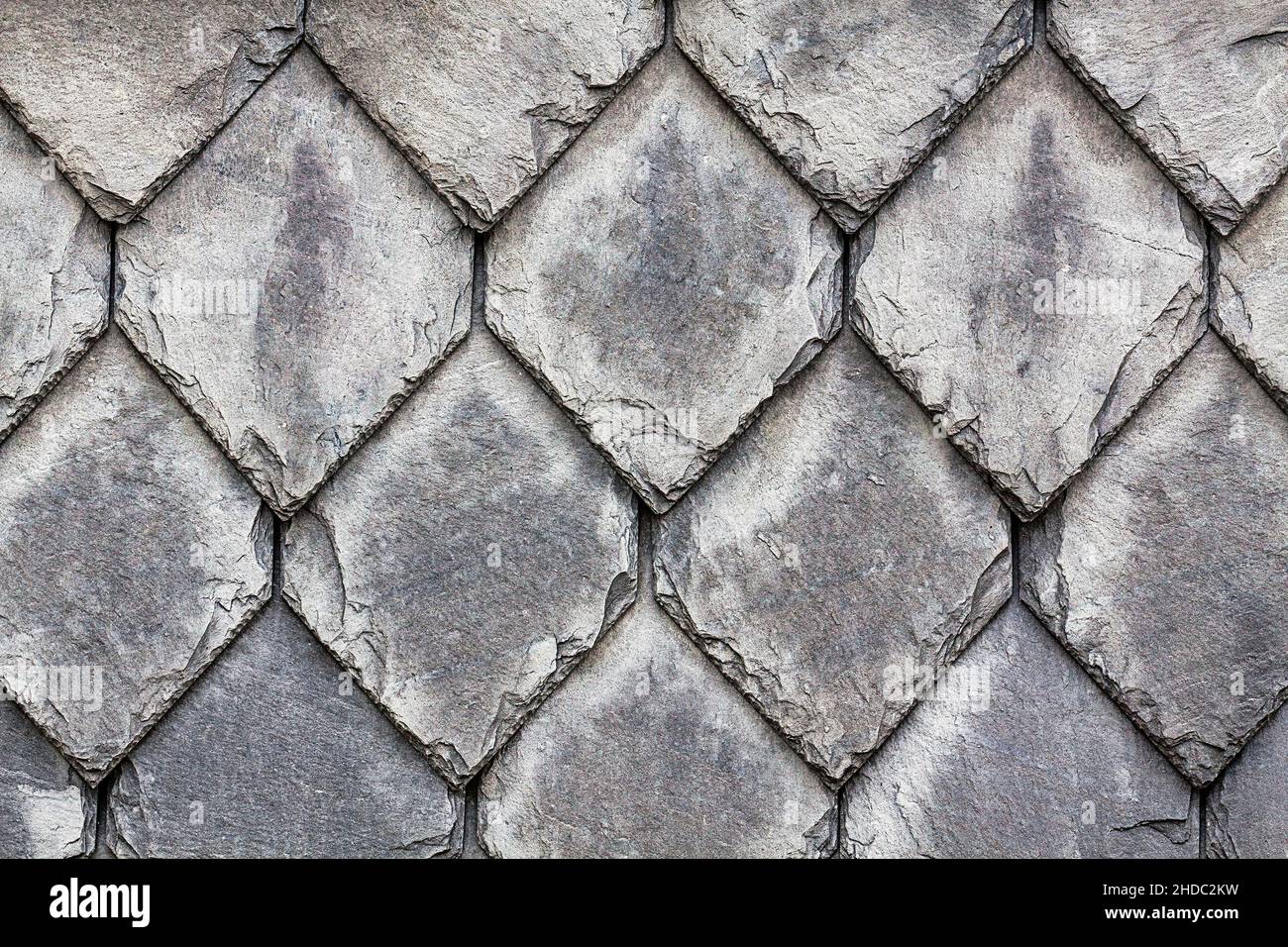 Slate slabs on house wall, diamond-shaped, background, Goslar, Lower Saxony, Germany, Europe Stock Photo