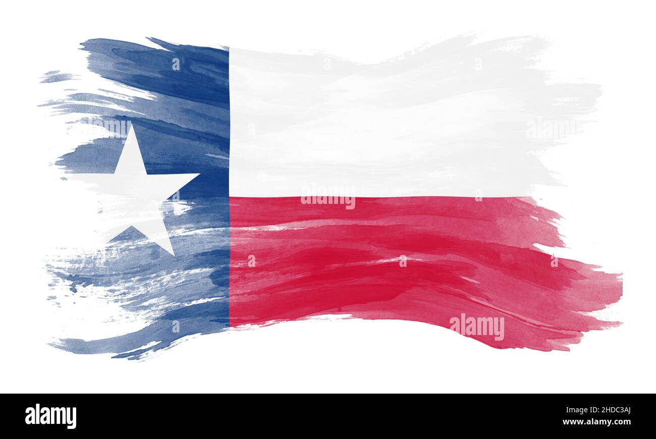 Texas state flag brush stroke, Texas flag background Stock Photo - Alamy