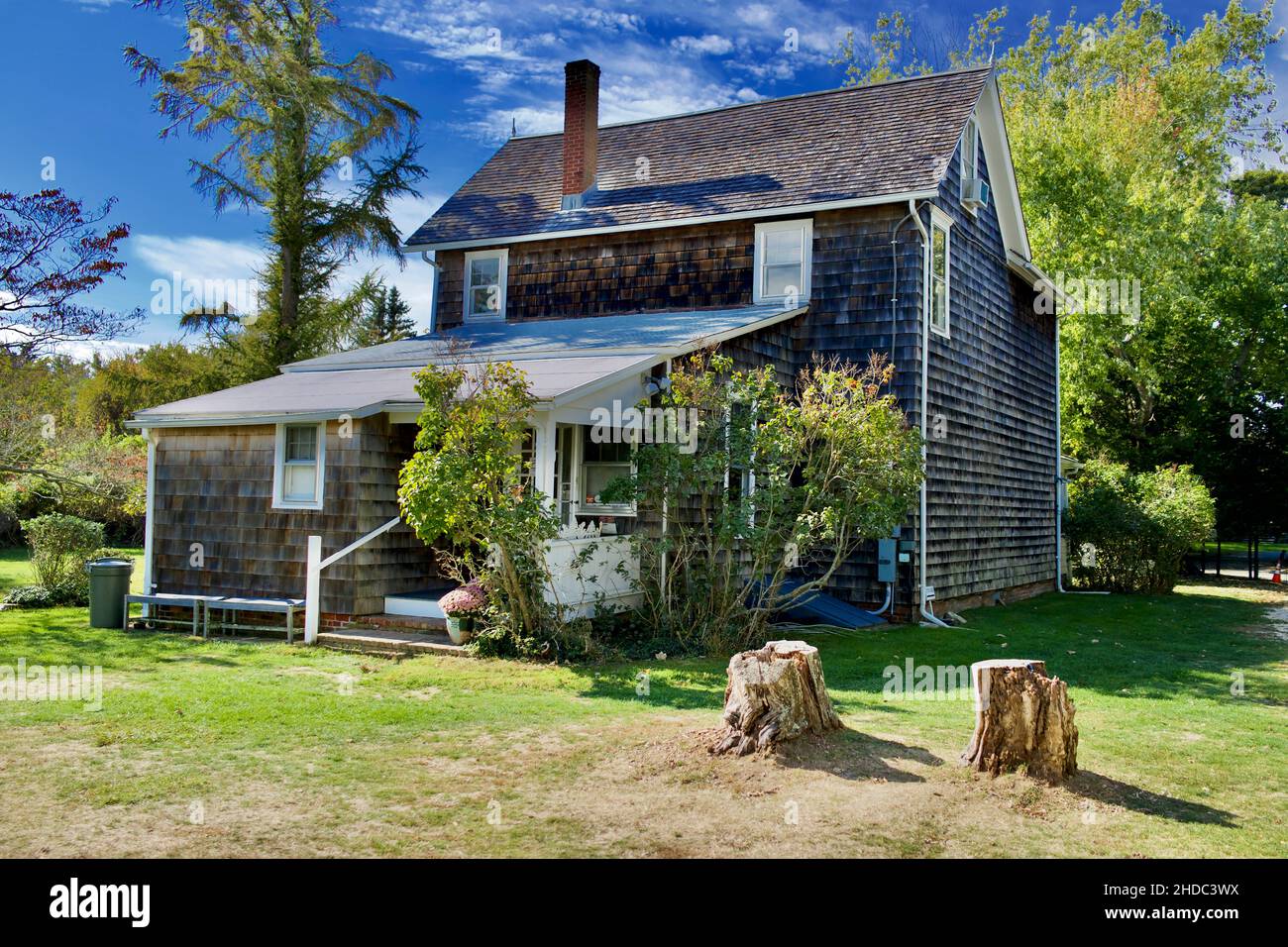 The home structure at the Jackson Pollack and Lee Krasner home and studio center in East Hampton