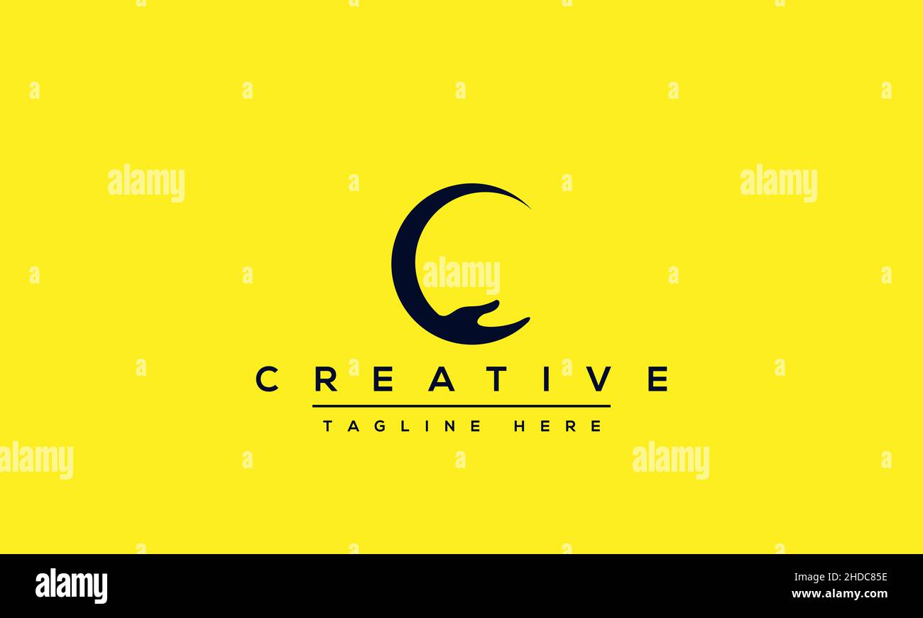 Modern creative letter C logo design. Minimal C, CC initial based vector icon Stock Vector