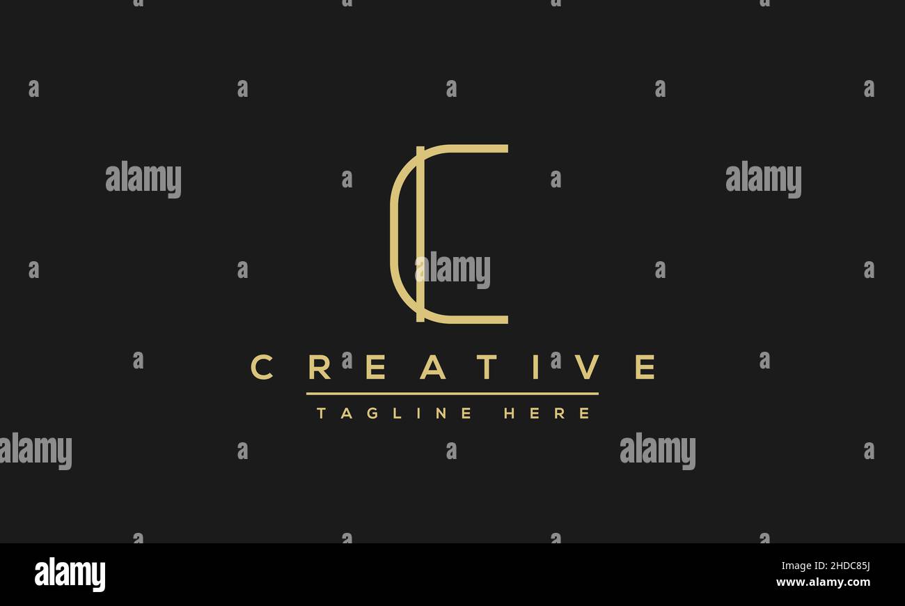 Modern creative letter C logo design. Minimal C, CC initial based vector icon Stock Vector