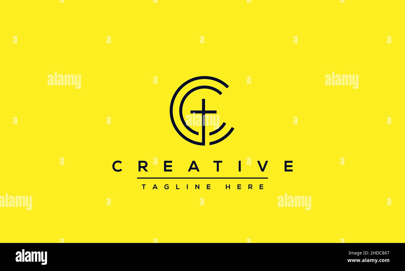 Modern creative letter C logo design. Minimal C, CC initial based vector icon Stock Vector