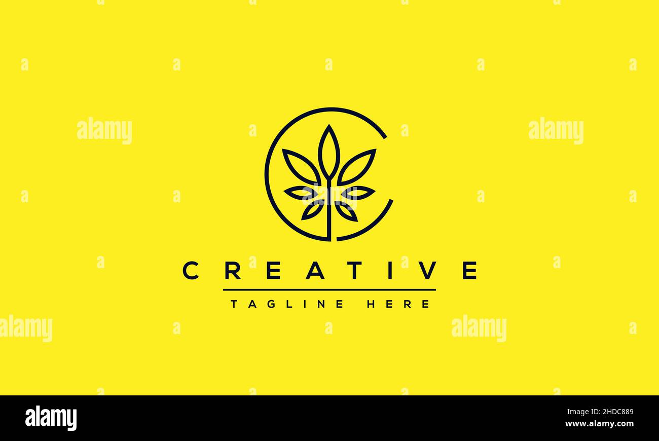 Modern creative letter C logo design. Minimal C, CC initial based vector icon Stock Vector