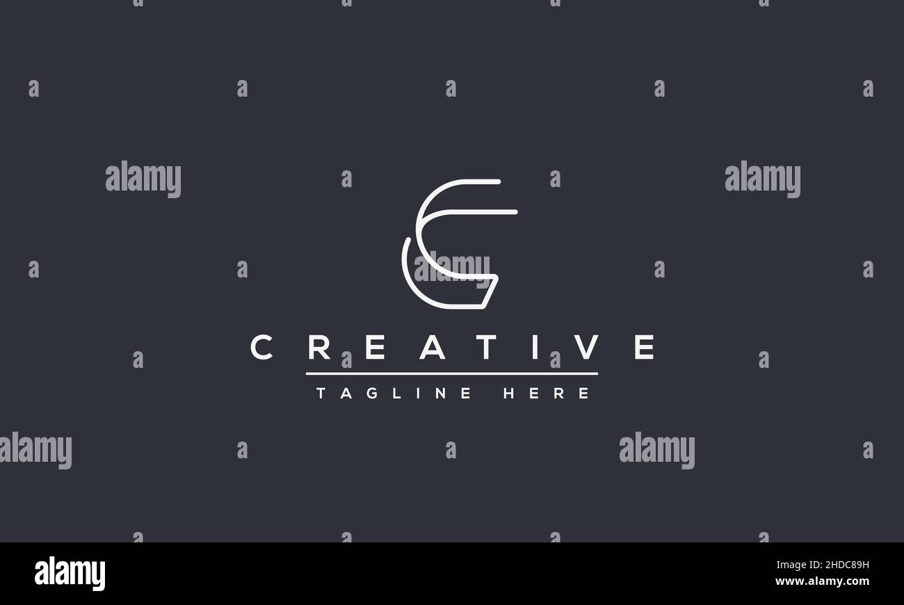 Modern creative letter C logo design. Minimal C, CC initial based vector icon Stock Vector