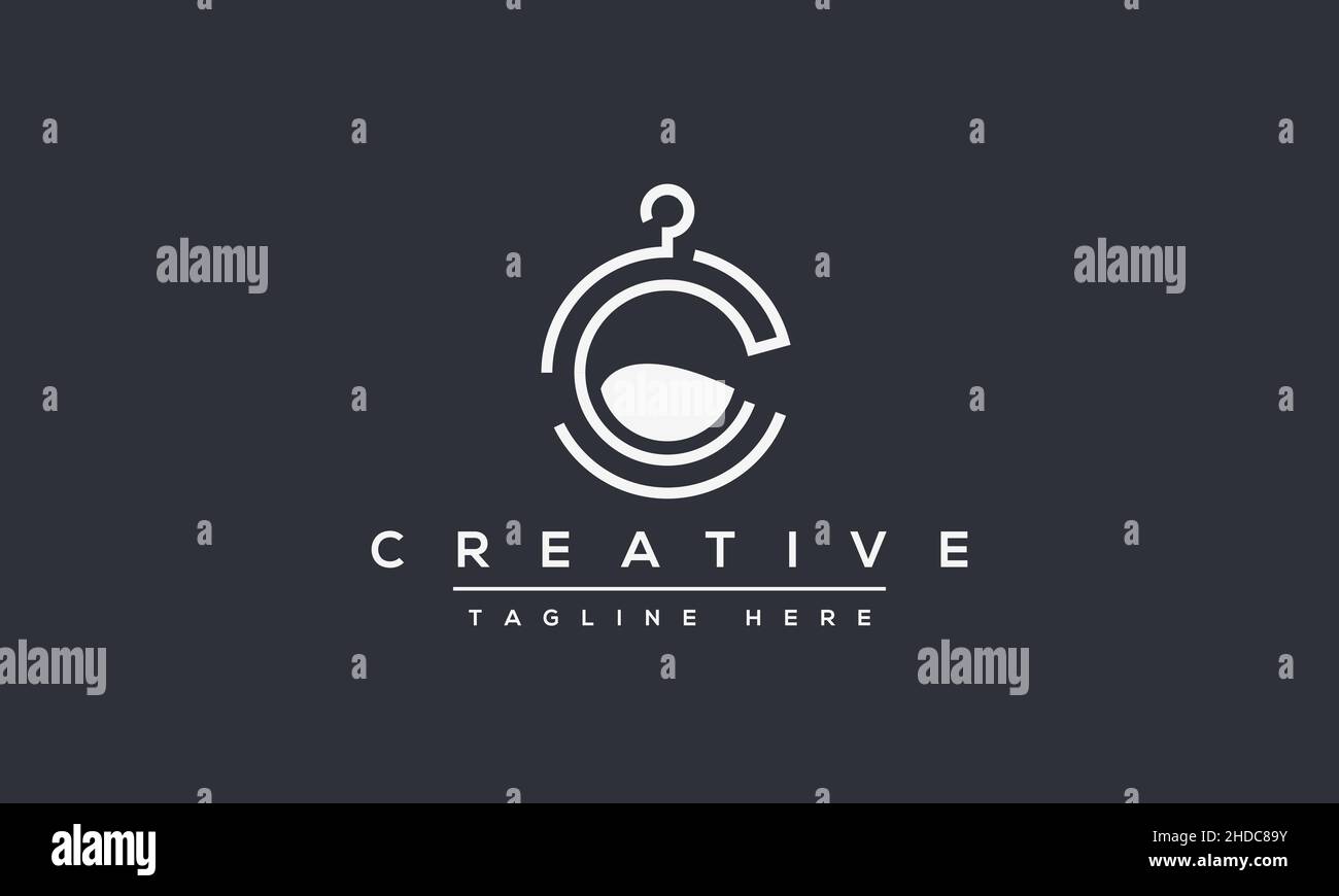 Modern creative letter C logo design. Minimal C, CC initial based vector icon Stock Vector