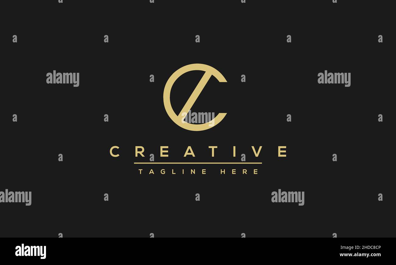 Modern creative letter C logo design. Minimal C, CC initial based vector icon Stock Vector