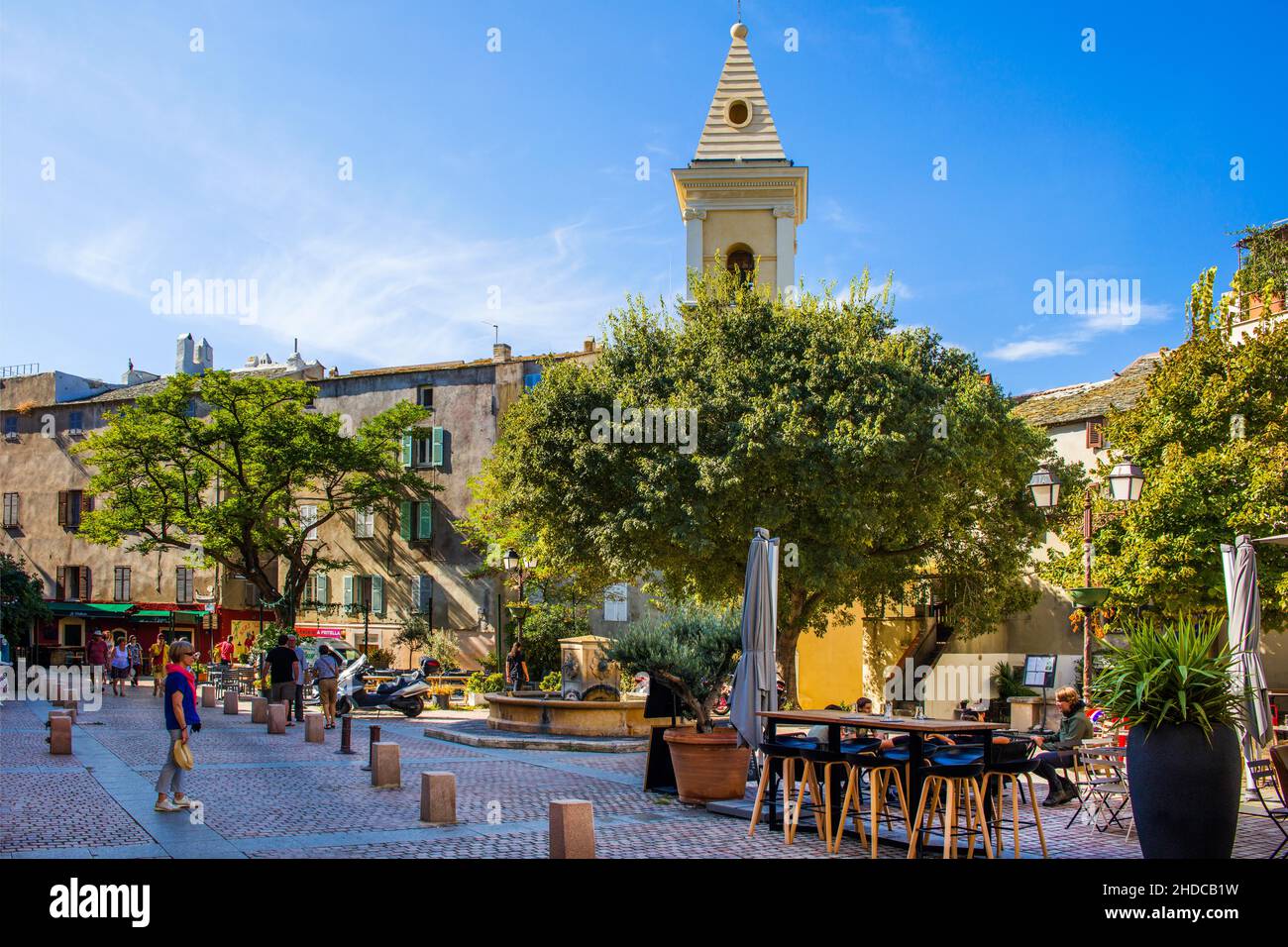 Saint-Florent with Mediterranean charm, Cap Corse, Corsica, Saint-Florent, Corsica, France, Europe Stock Photo