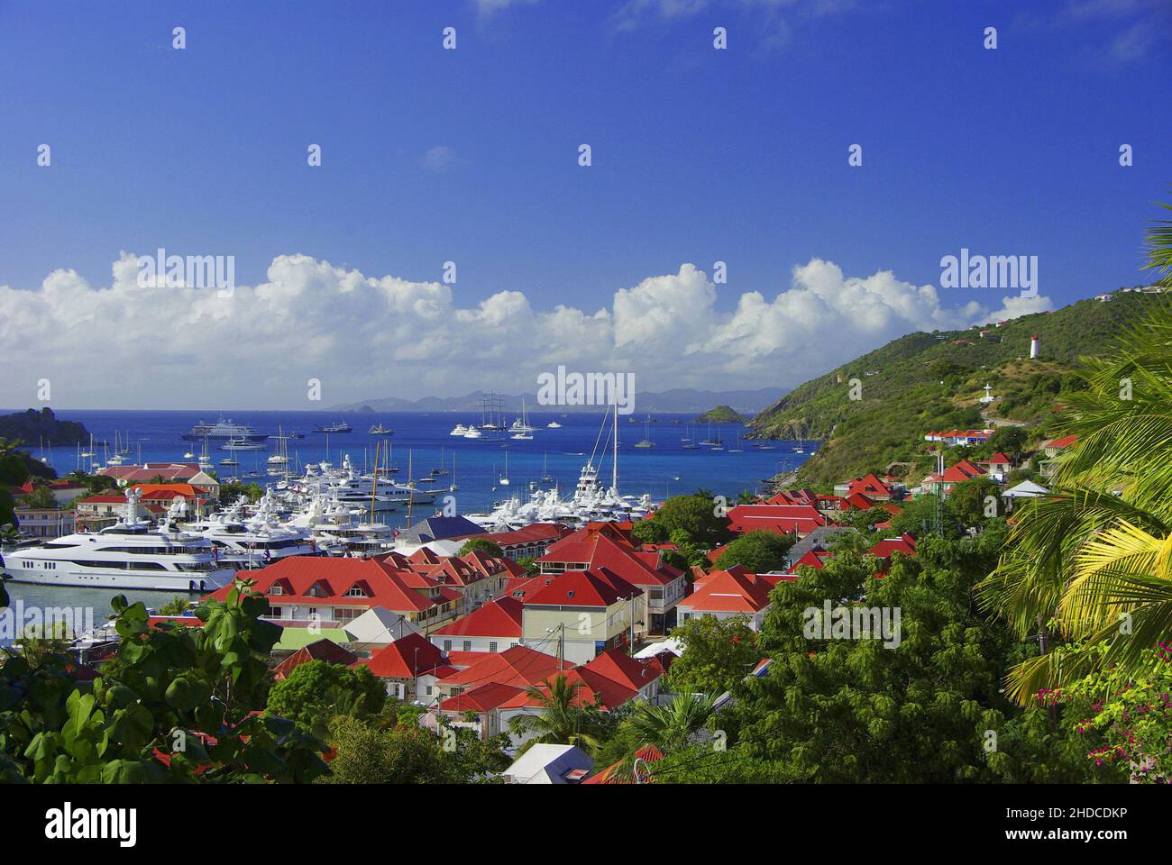 Karibik; Französiche Antillen; Saint Barthelemy;  Gustavia, Blick auf den Hafen Stock Photo