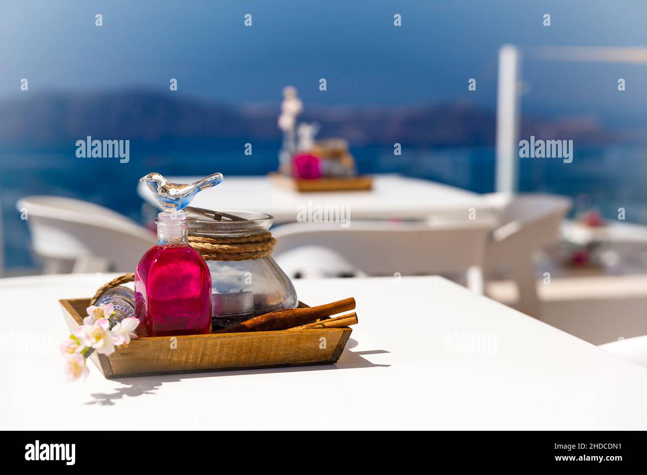Blick auf Santorin, Griechenland, Europa Stock Photo