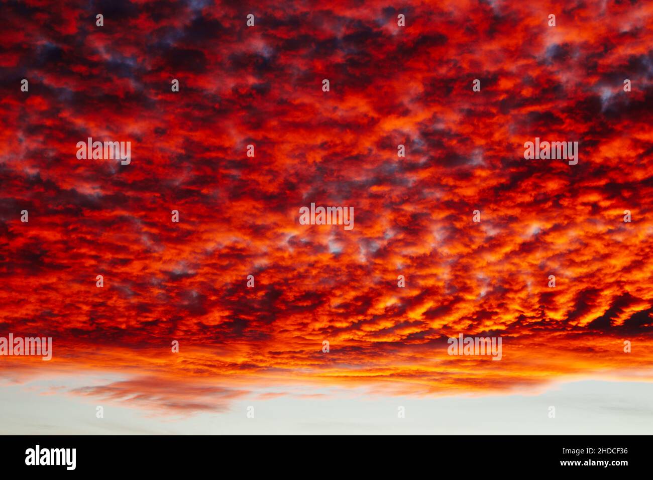 Amazing Dramatic Sunset Sky with Red Clouds Stock Photo - Alamy