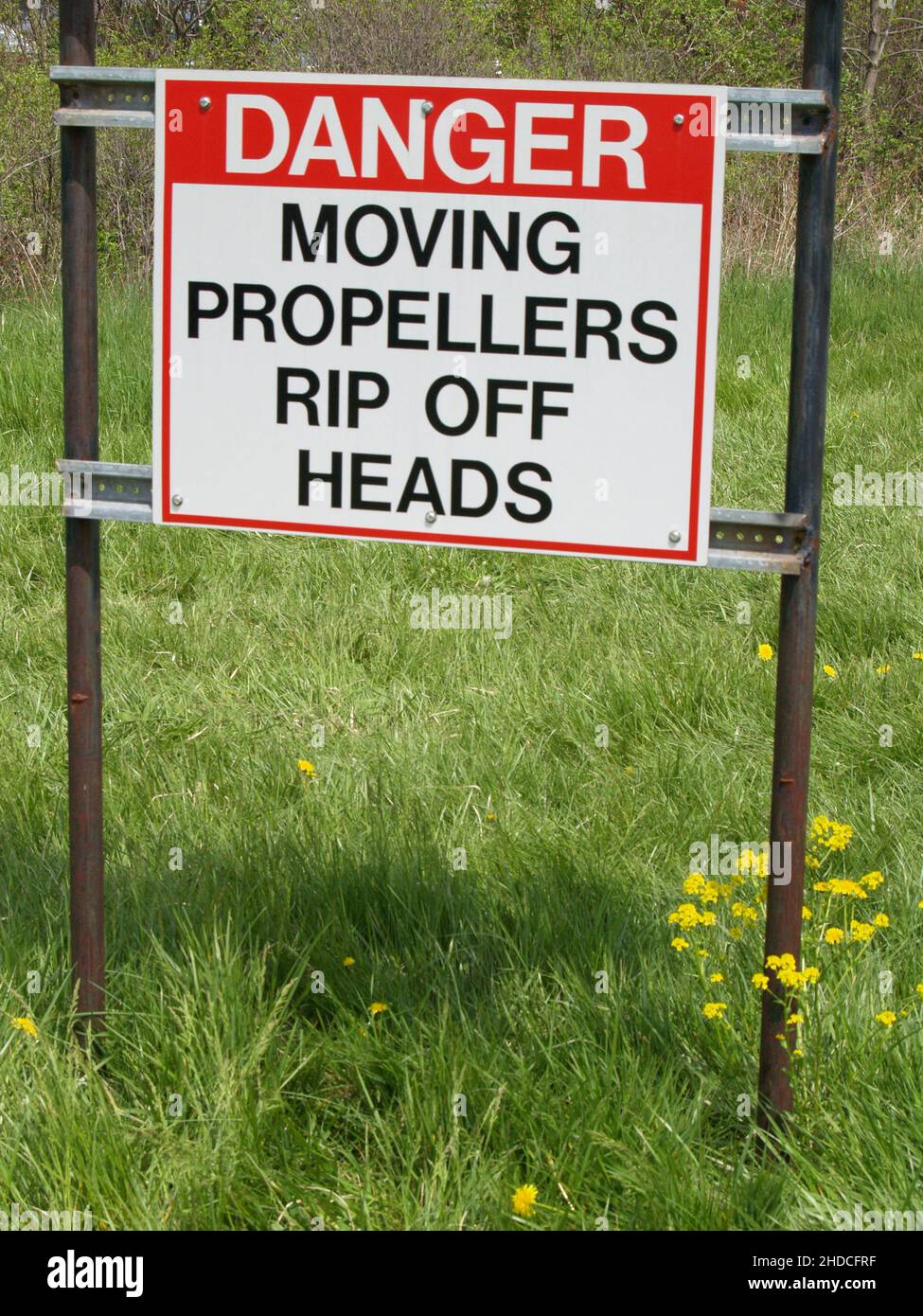 Warning Sign for helicopter operations Stock Photo Alamy