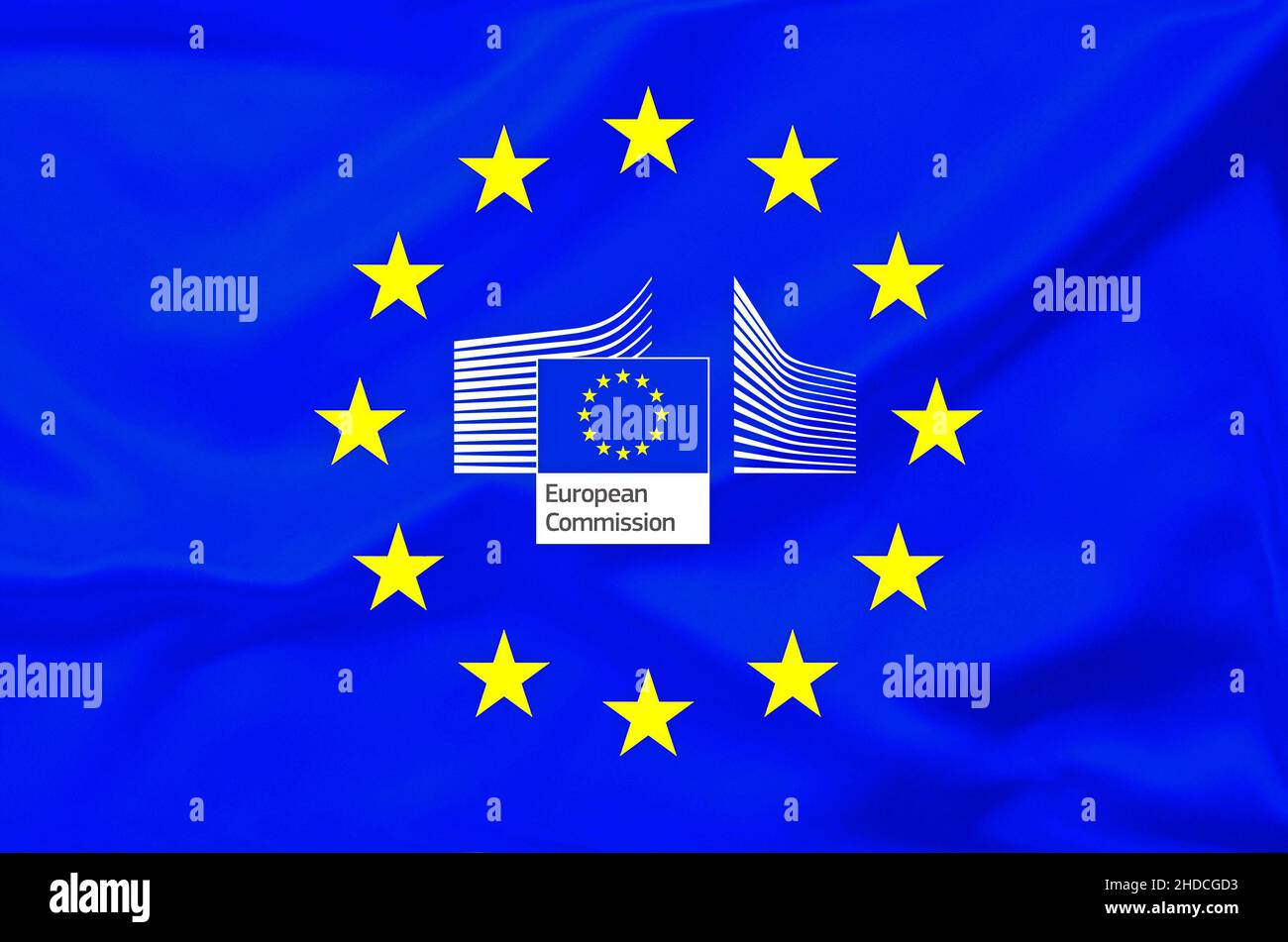 Europa, Fahne, Flagge, EU-Fahne, Logo, European Commission, Europaeische, Kommission, LOGO, Stock Photo
