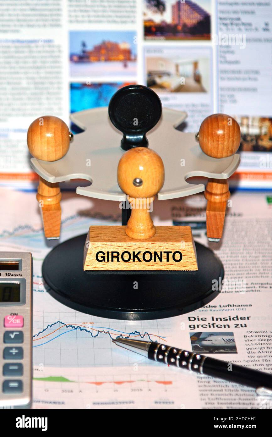 Stempel mit der Aufschrift: Girokonto Stock Photo