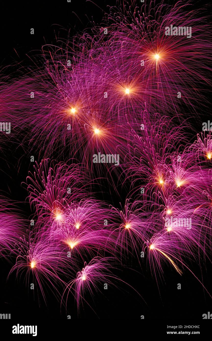 Feuerwerk zu Silvester, Happy New Year, Frohes Neues Jahr, Neujahr, Stock Photo