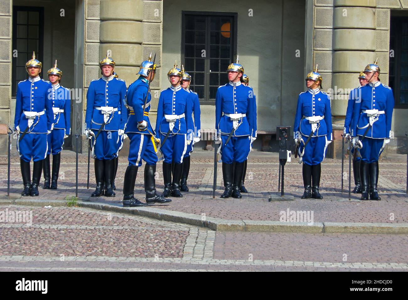 Europa, Skandinavien, Schweden, Stockholm, Wachablösung der Garde am Königspalast, Royal Palace, Königliches Schloss, Stock Photo