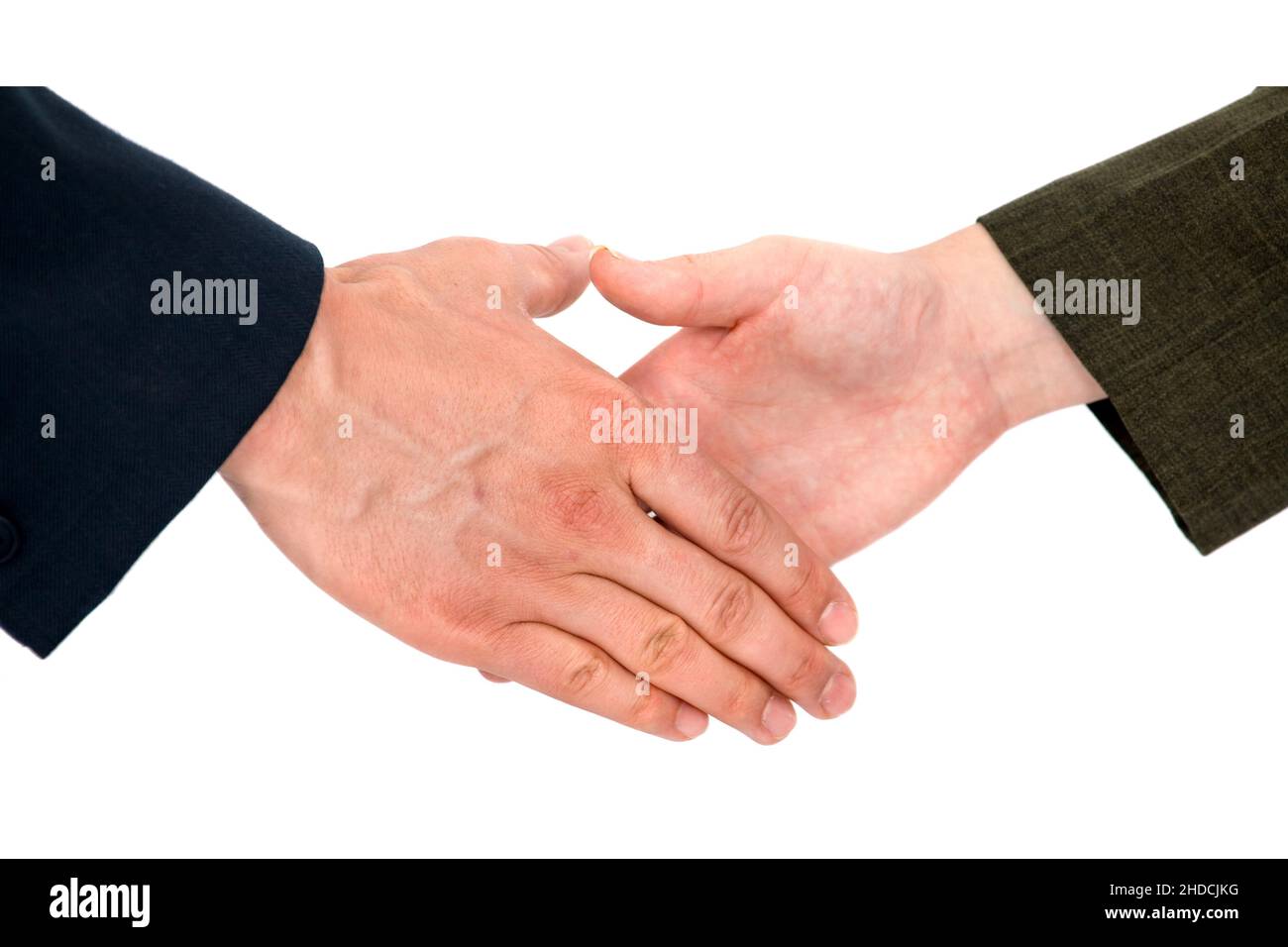 Handschlag zwischen Mann und Frau, Vertrag, Begrüssung, Stock Photo