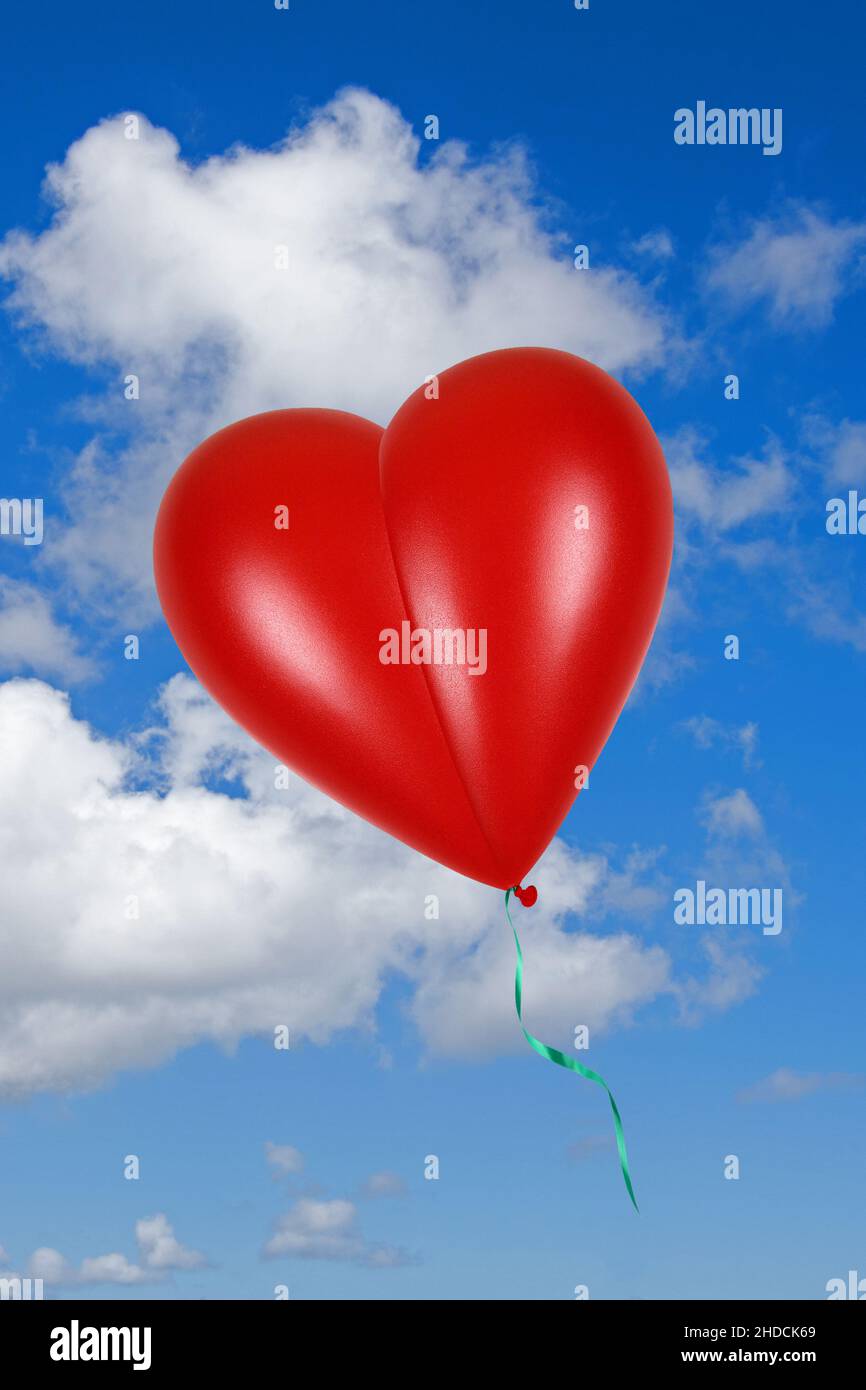 Luftballon Herz Himmel
